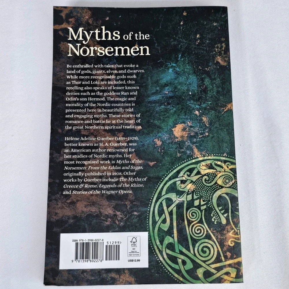 H. A. Guerber Myths of the Norsemen Eddas Sagas Mythology Norse Viking Book 2022